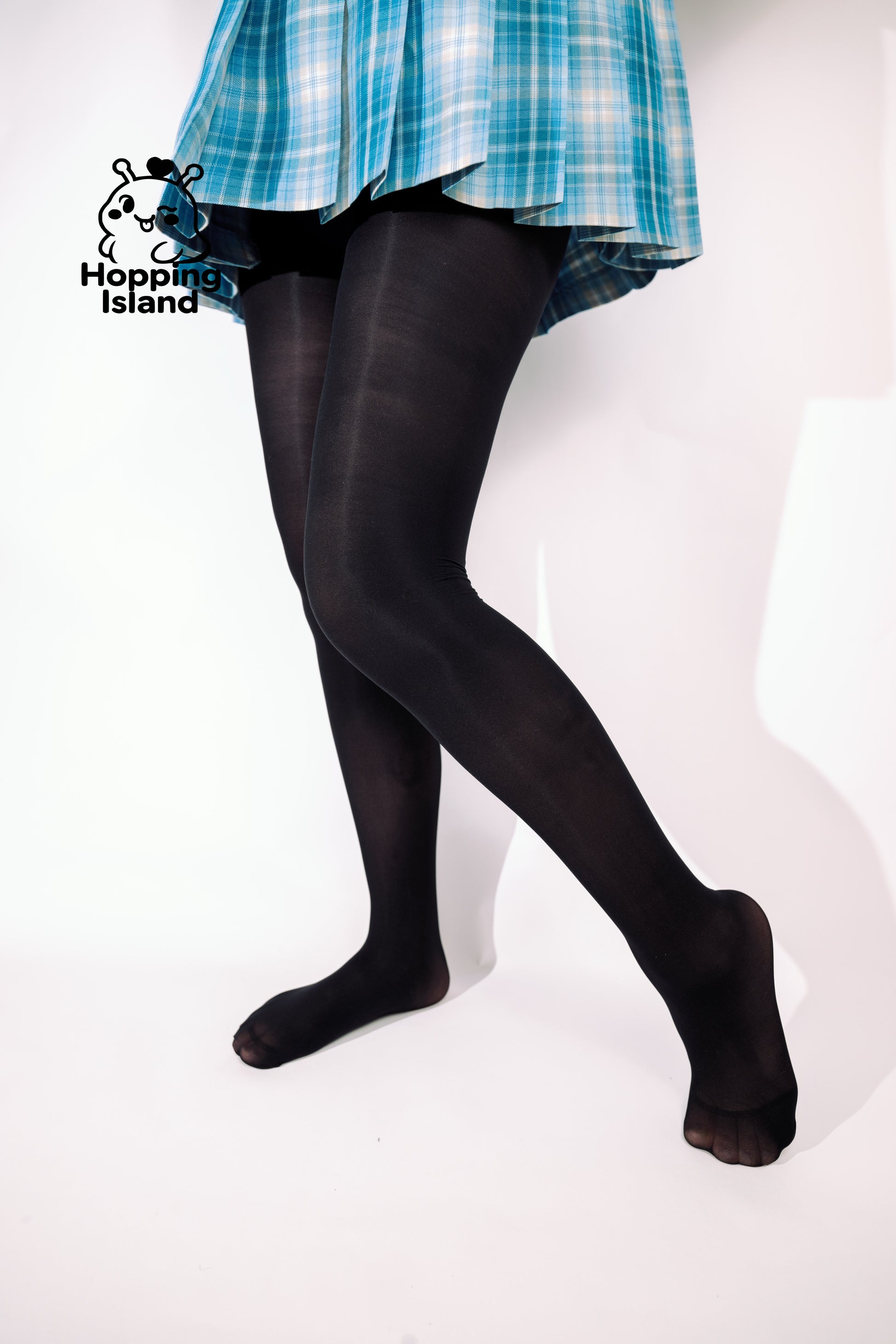 HI Silken 80D Opaque Black Stocking Tights Soft High Elastic Daily Wear JK
