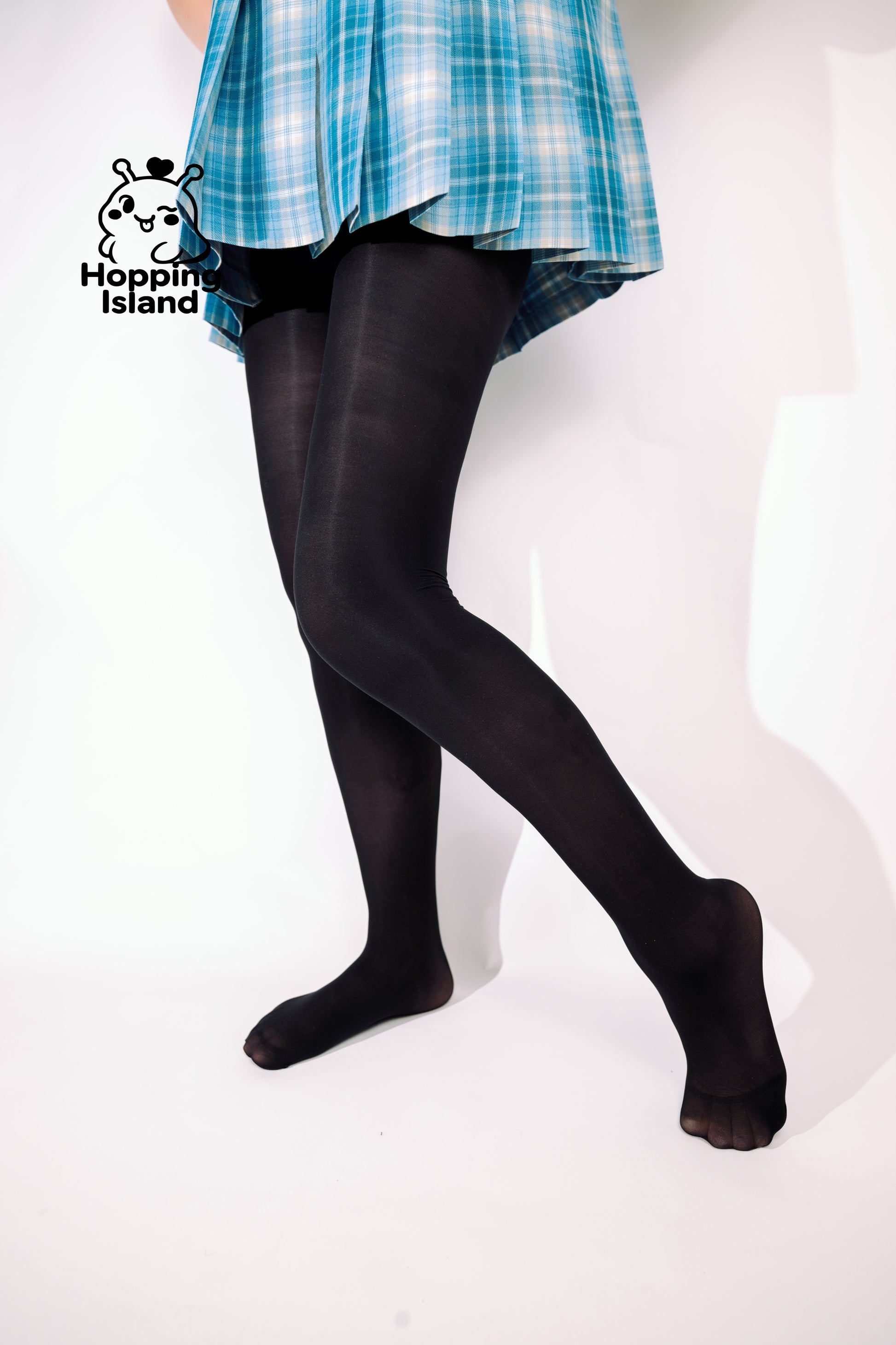 HI Silken 80D Opaque Black Stocking Tights Soft High Elastic Daily Wear JK