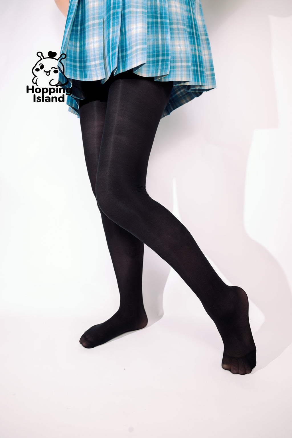 HI Silken 80D Opaque Black Stocking Tights Soft High Elastic Daily Wear JK