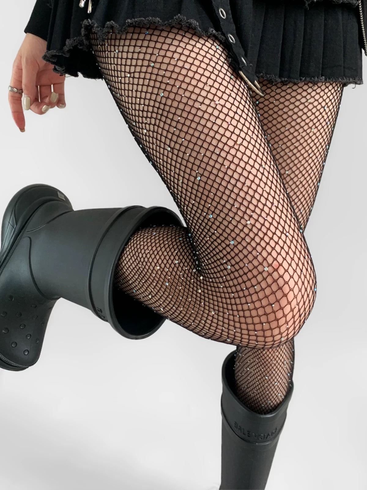 HI Moonlight Diamond Net Tights Sexy Rhinestone Fishnets for Glamorous Legs