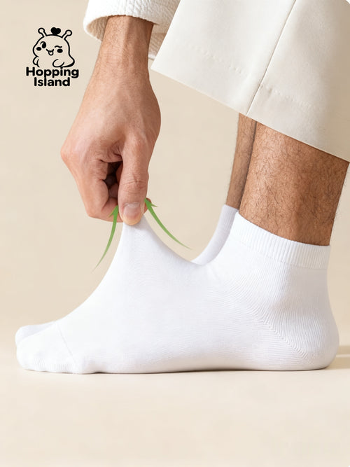 10 Pairs Daily Cotton Ankle Socks White
