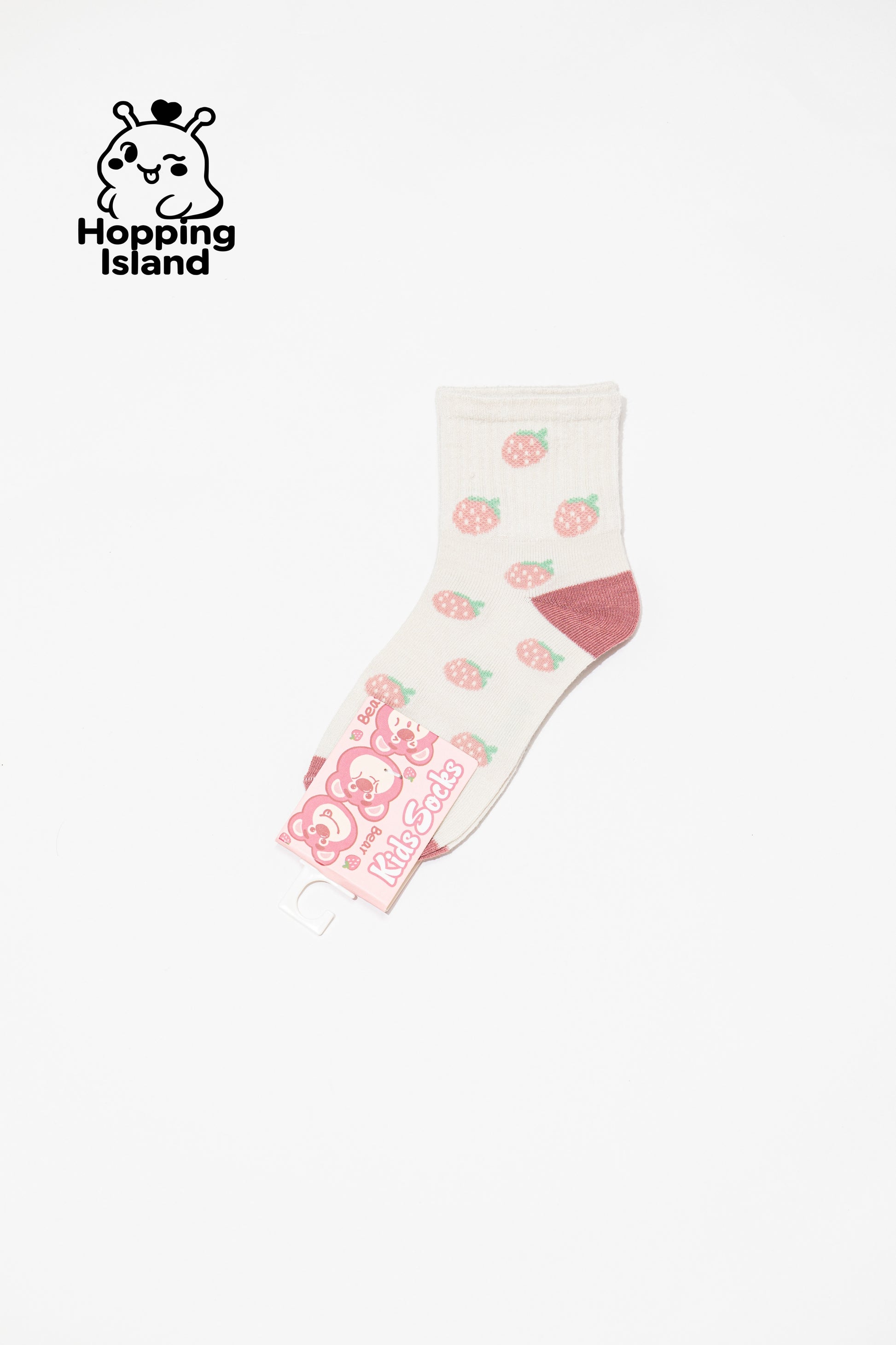 Kids Children Girl Boys Sock Socks 5Pairs Strawberry Bear [HI]