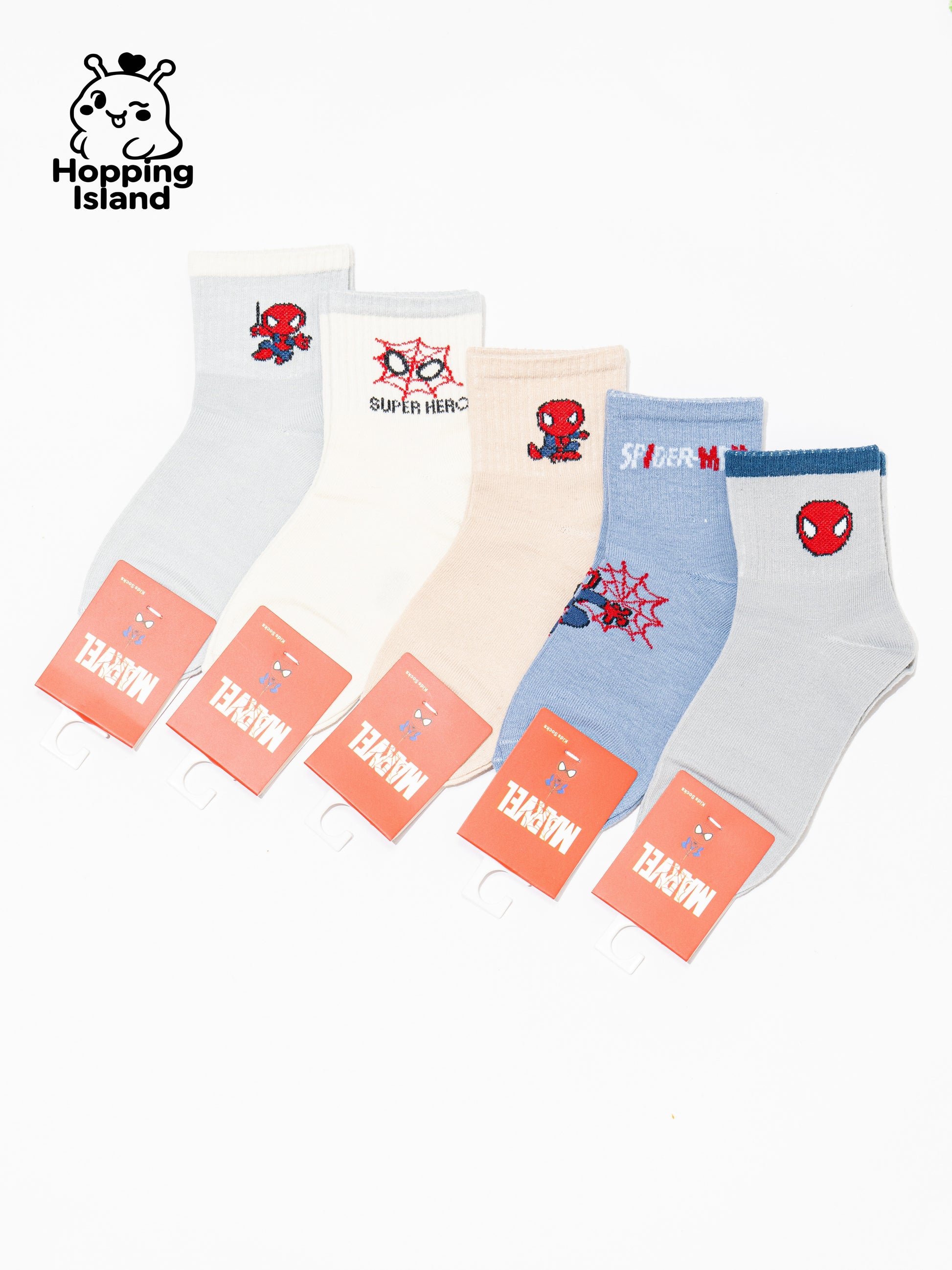 Kids Socks 5Pairs Spiderman [HI]
