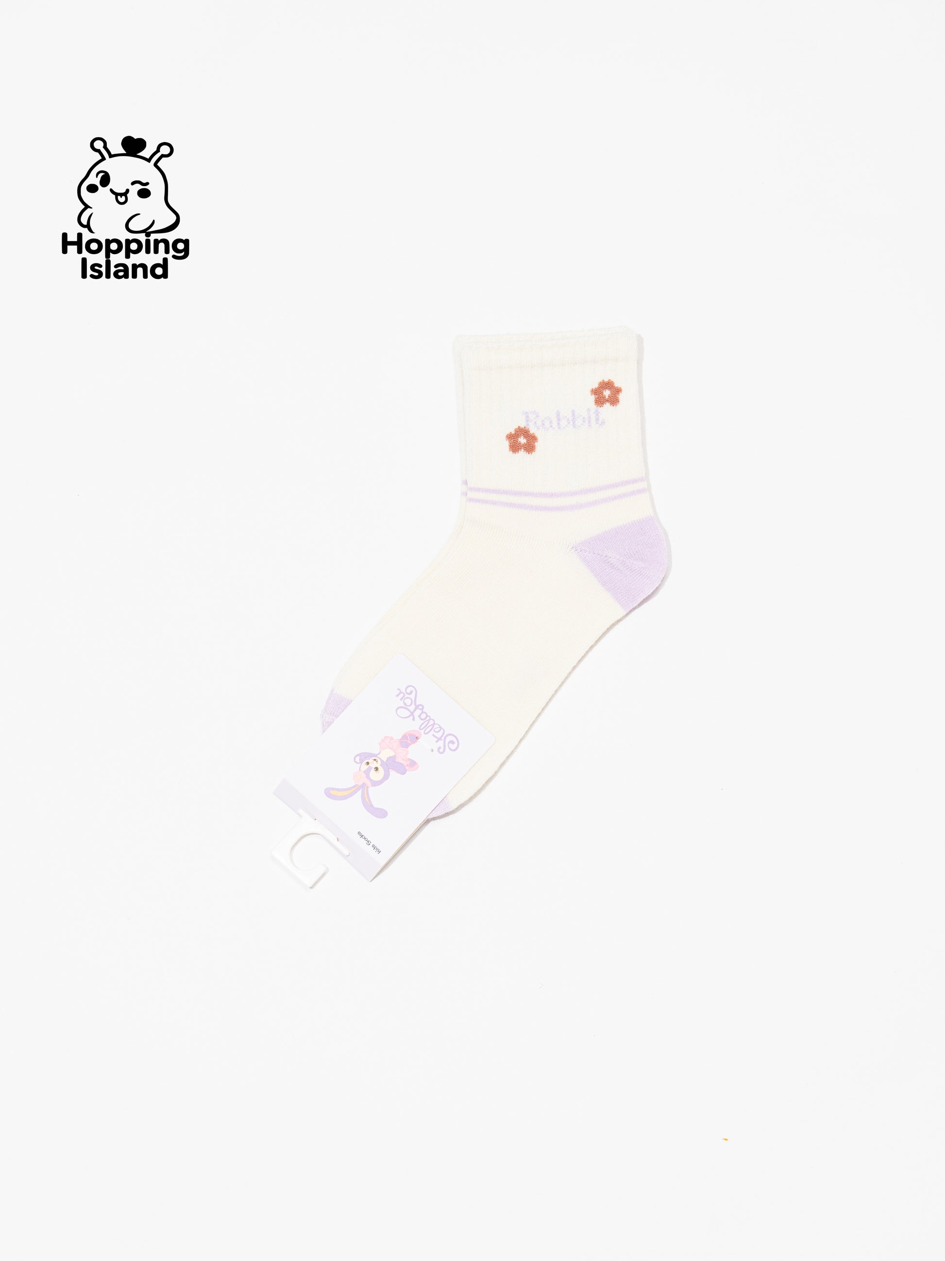 Kids Socks 5Pairs Purple Bunny Pattern [HI]