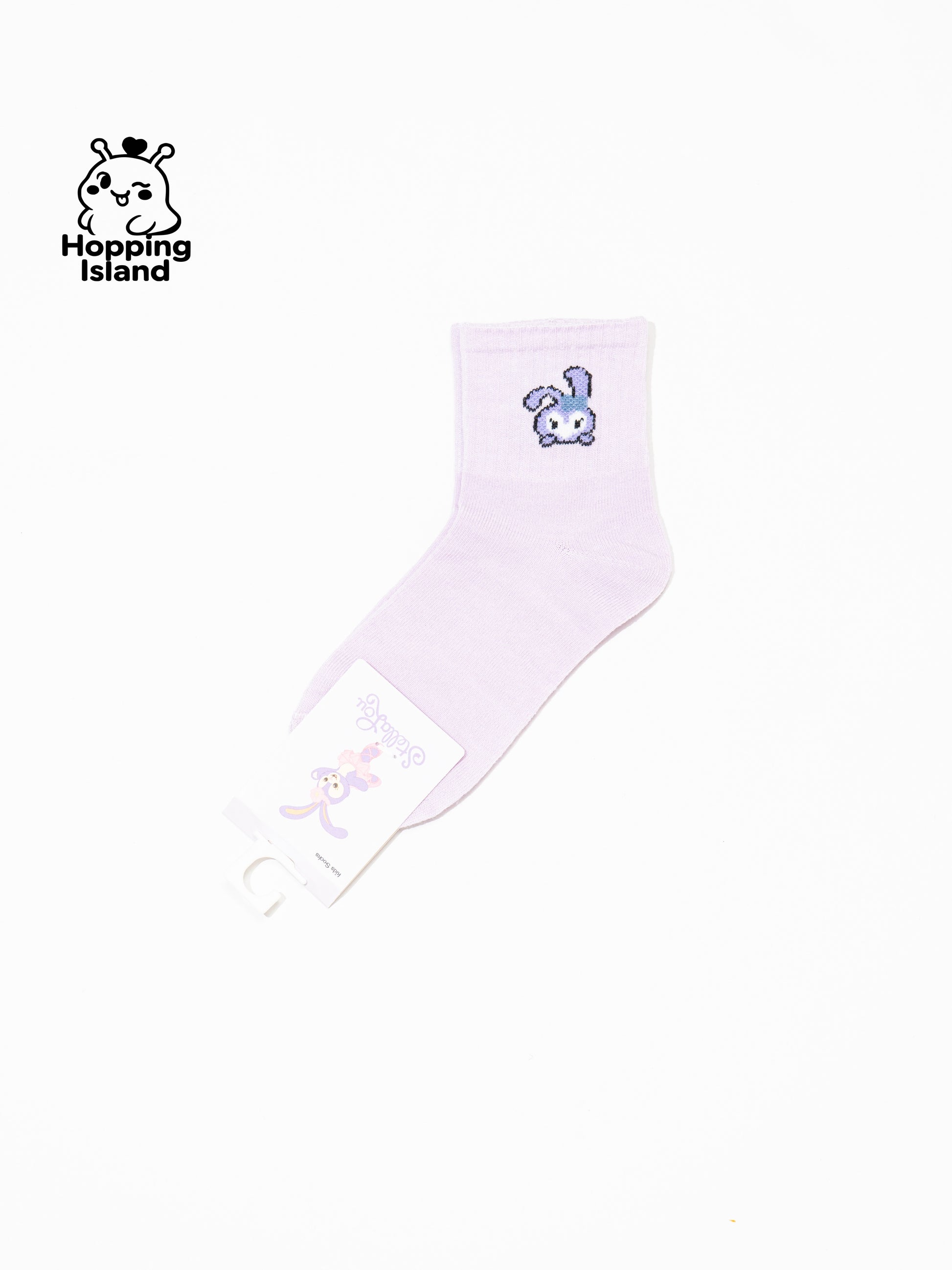 Kids Socks 5Pairs Purple Bunny Pattern [HI]