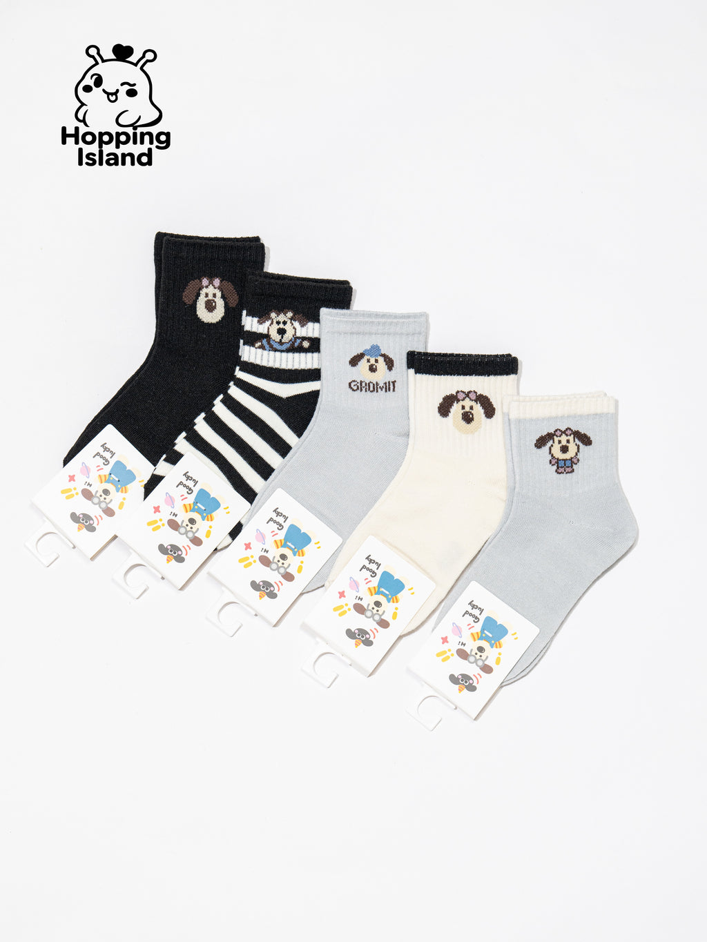 Kids Socks 5Pairs Puppy Dog Pattern [HI]