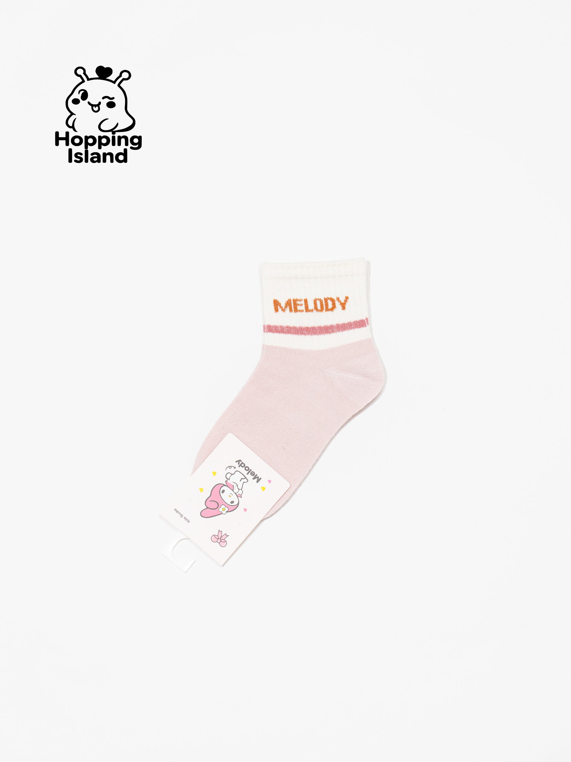 Kids Socks 5Pairs Pink Melody Bunny Pattern [HI]