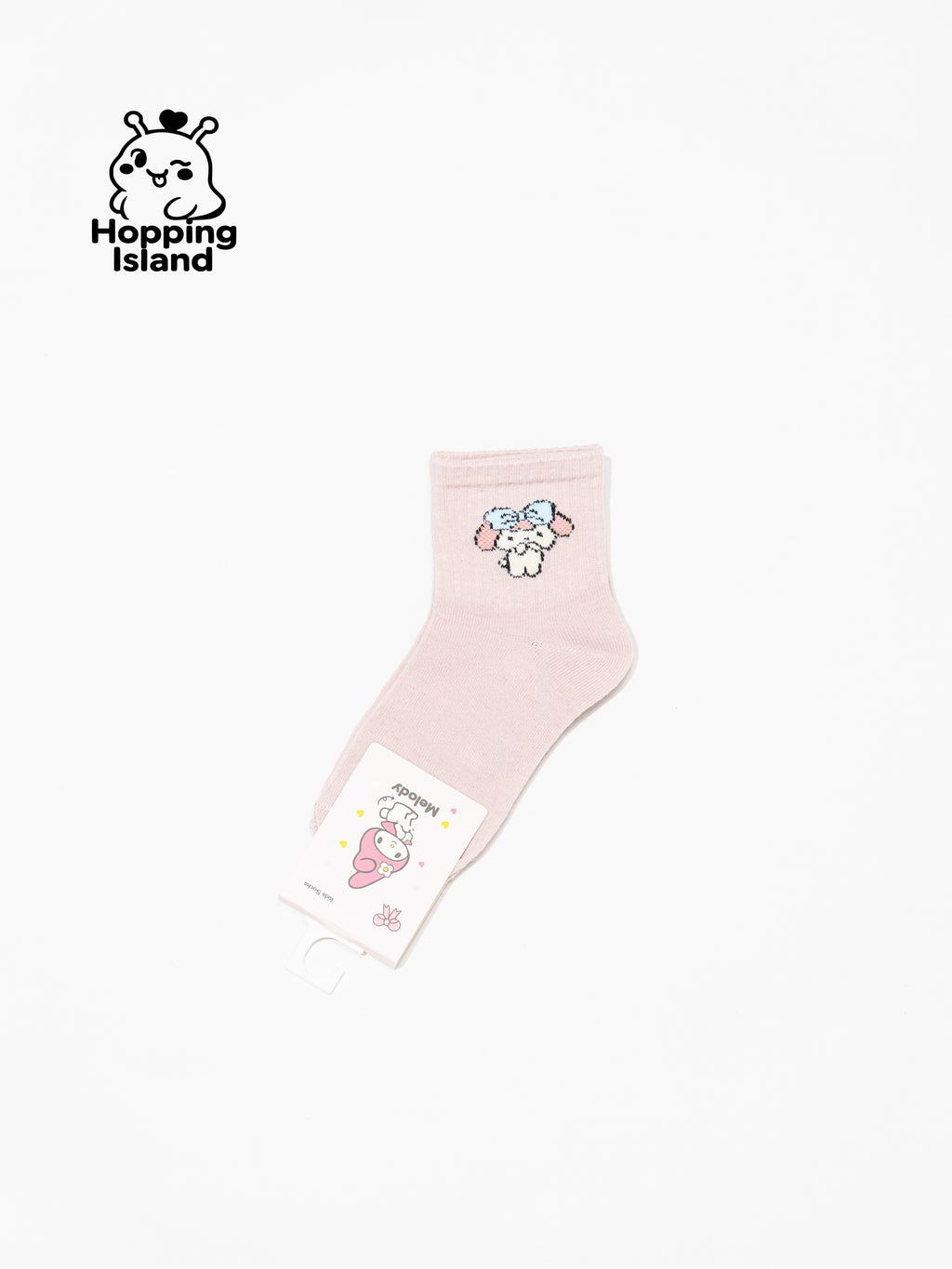 Kids Socks 5Pairs Pink Melody Bunny Pattern [HI]