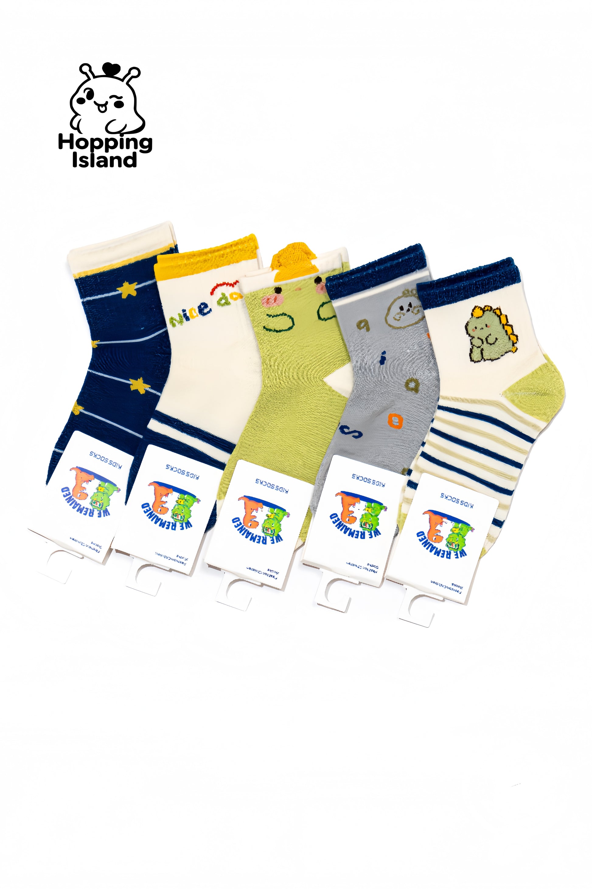Kids Socks 5Pairs Monster Cartoon [HI]