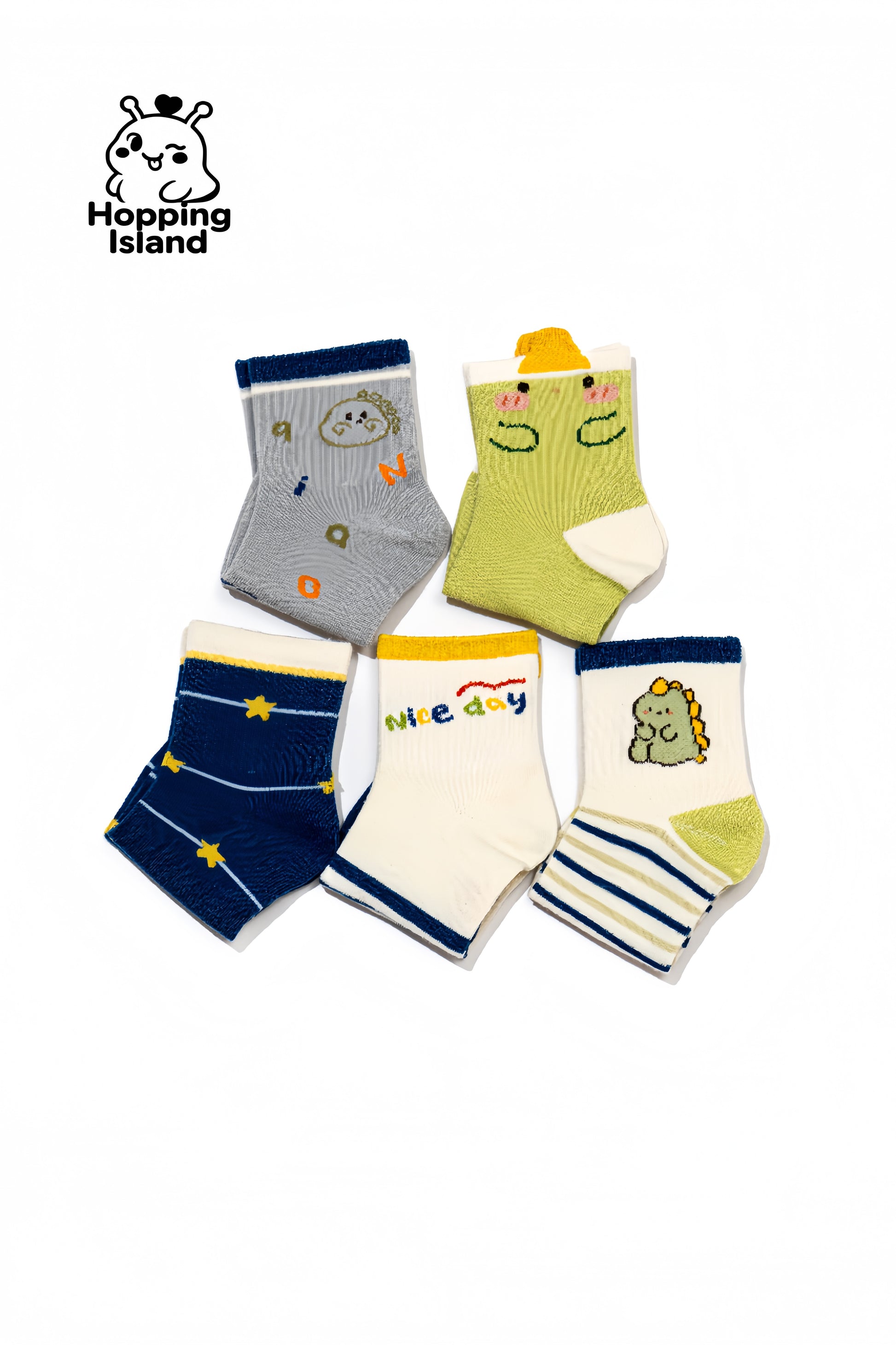 Kids Socks 5Pairs Monster Cartoon [HI]