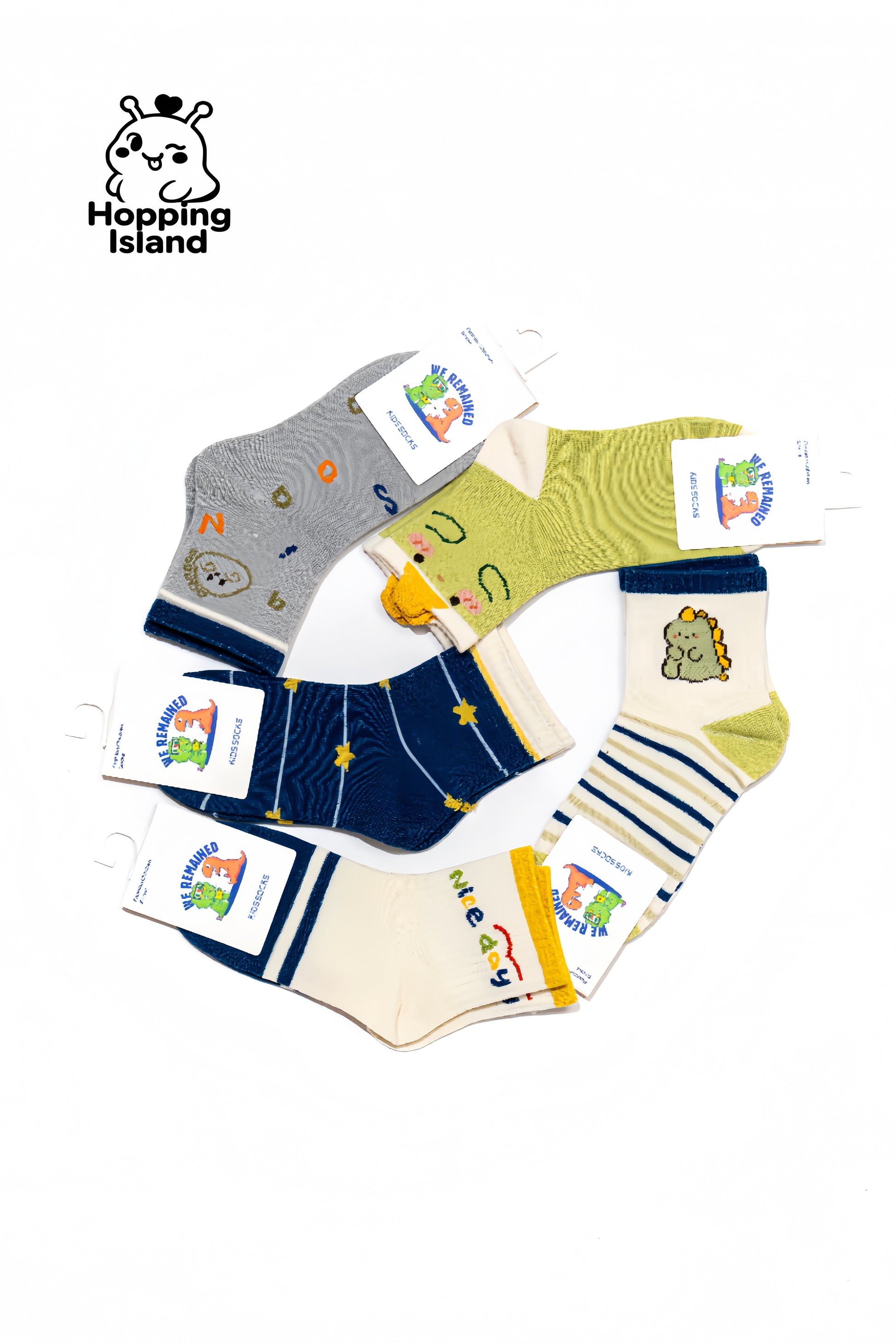 Kids Socks 5Pairs Monster Cartoon [HI]