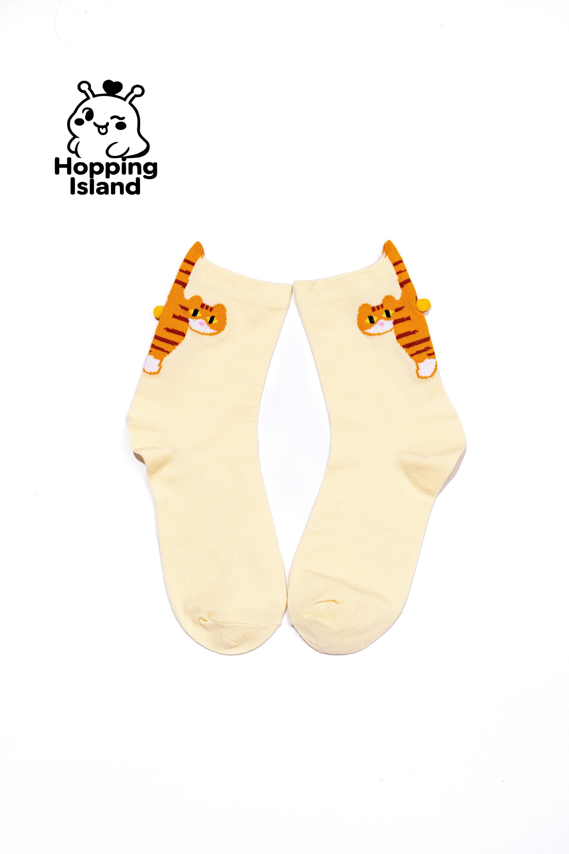 2 Pairs Cat Egg Print Socks [HI]