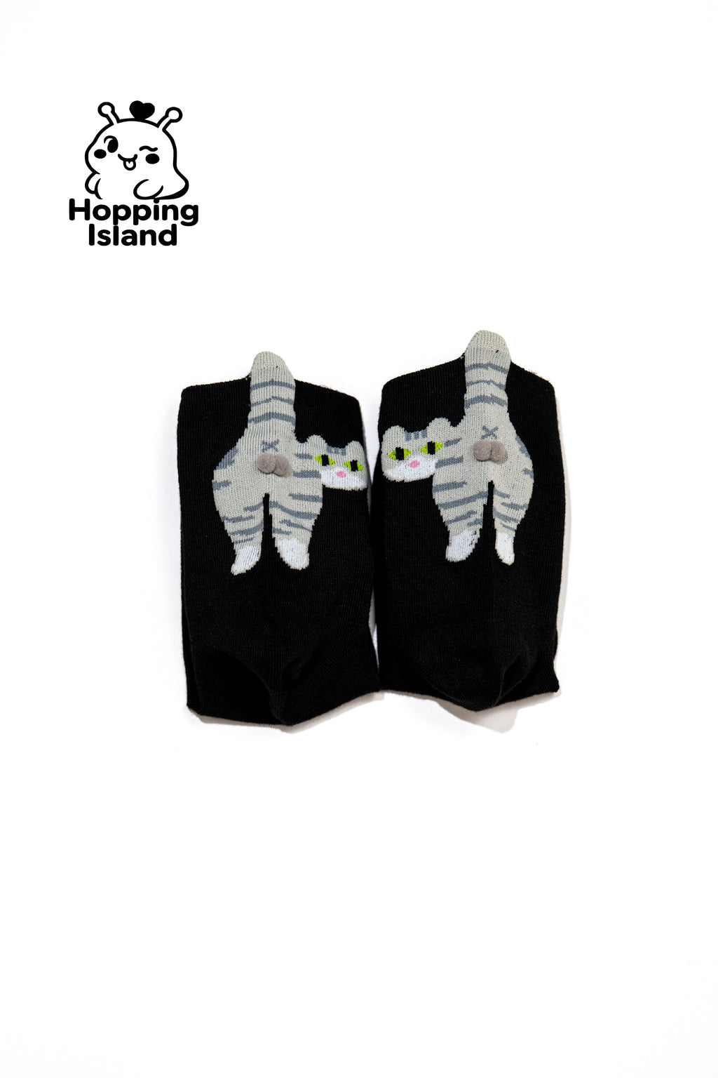 2 Pairs Cat Egg Print Socks [HI]