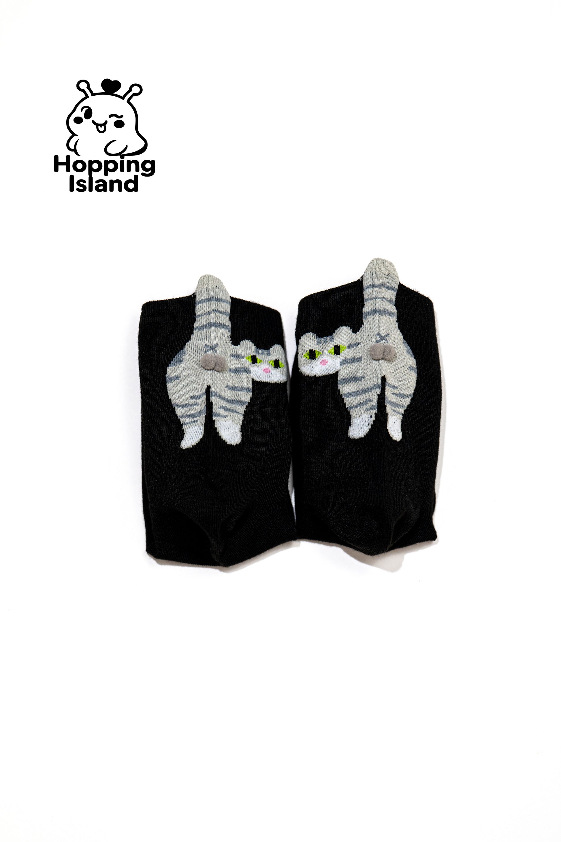 2 Pairs Cat Egg Print Socks [HI]