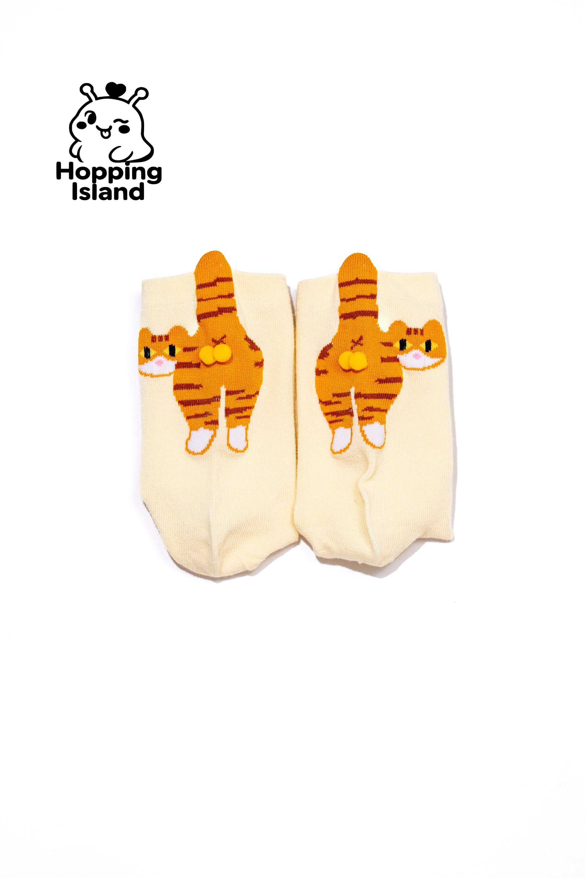 2 Pairs Cat Egg Print Socks [HI]